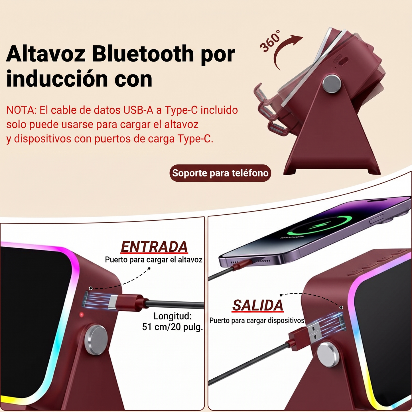 Soporte Altavoz 5 en 1